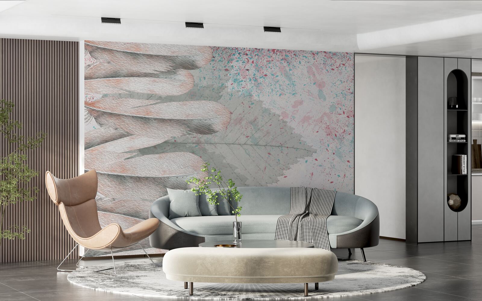 Fototapet pene și frunze de larice