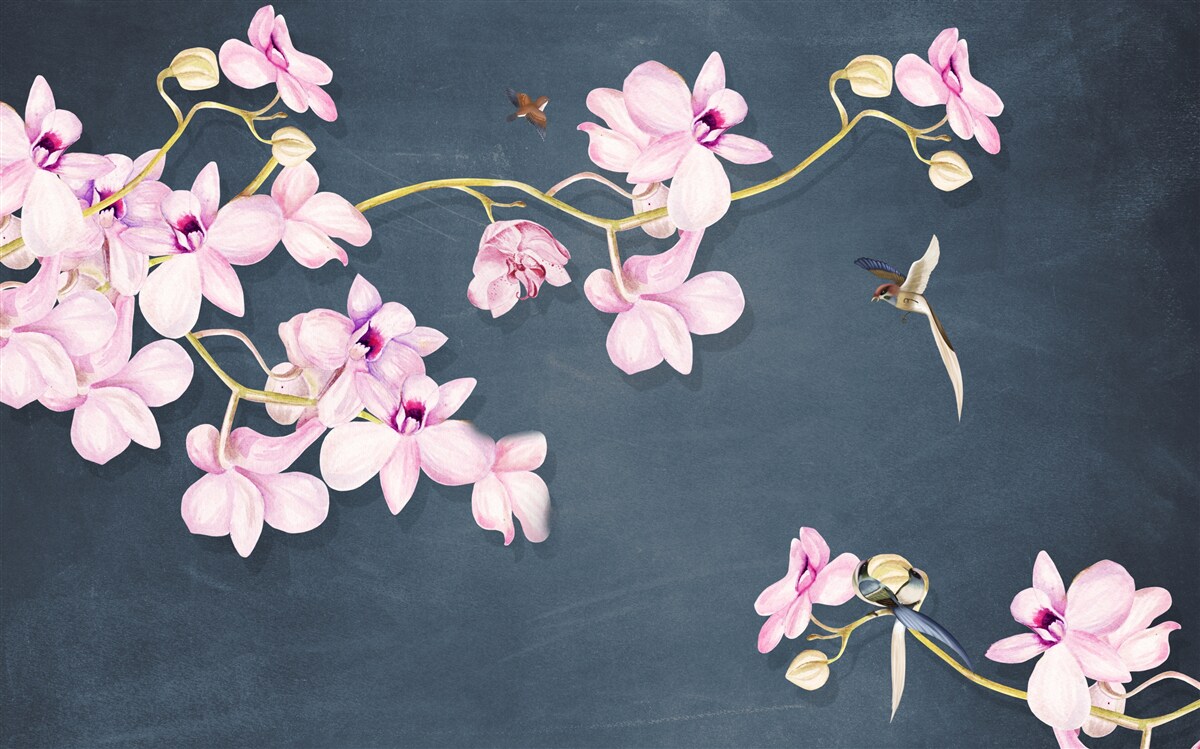 Fototapet orhidee într-o nuanță delicată de liliac