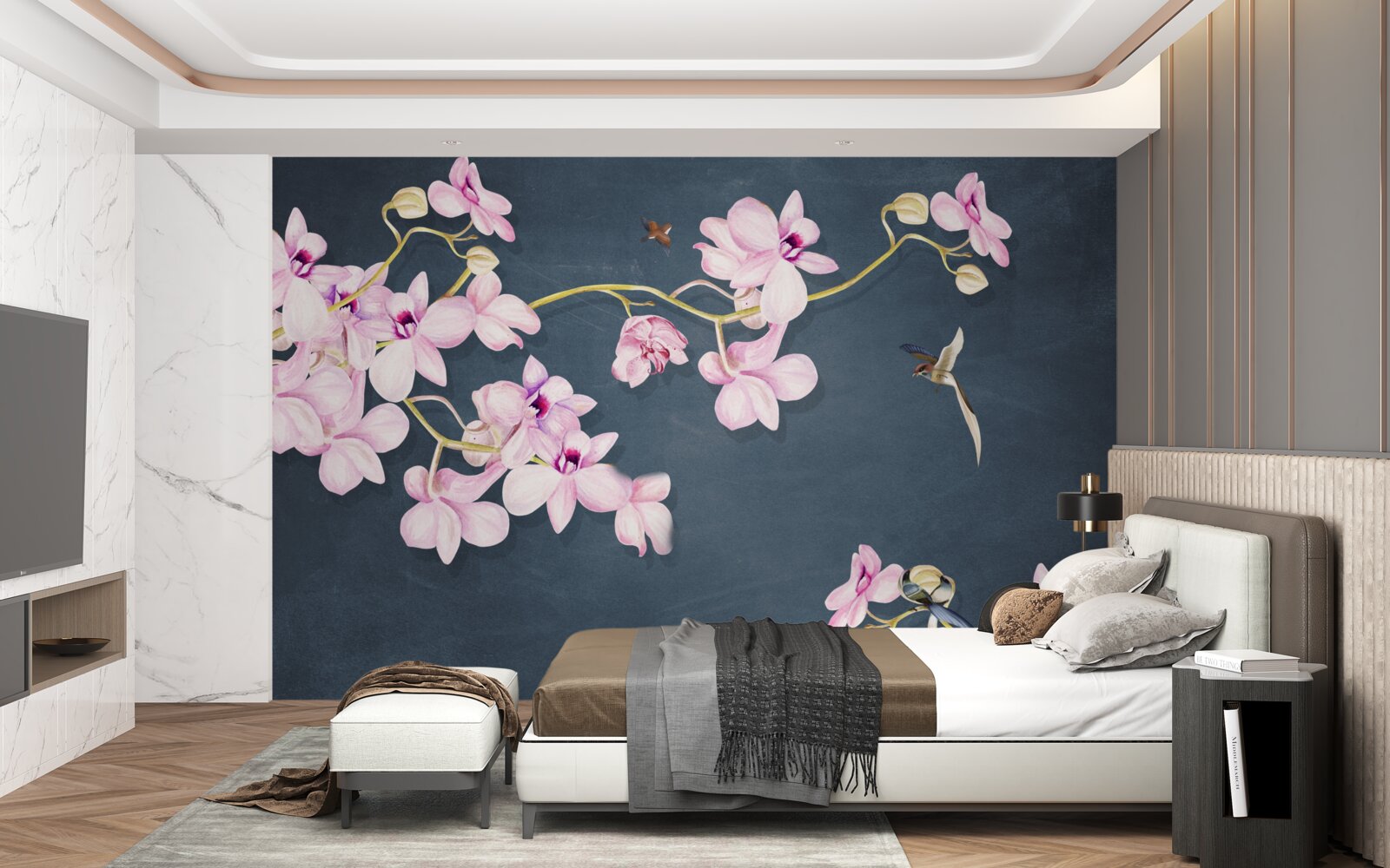 Fototapet orhidee într-o nuanță delicată de liliac