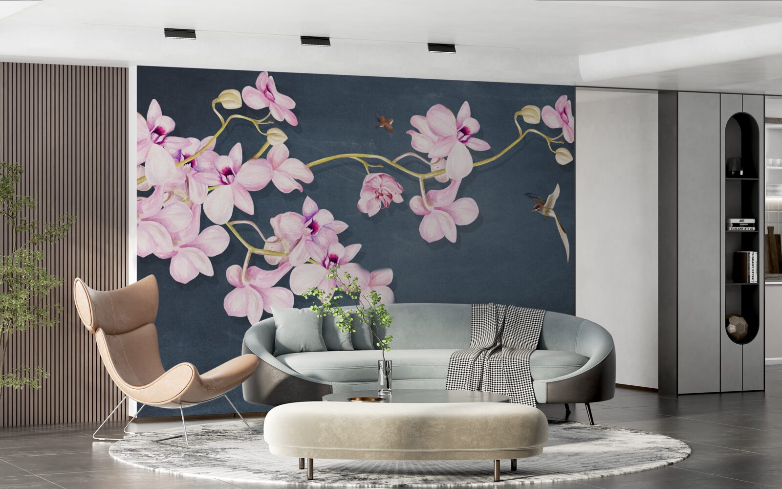 Fototapet orhidee într-o nuanță delicată de liliac