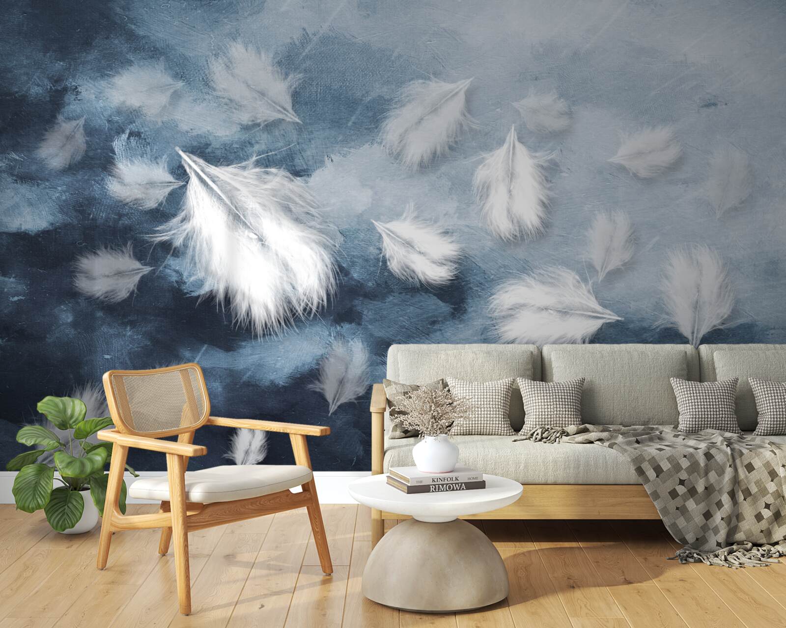 Fototapet pene moi albe ca zăpada