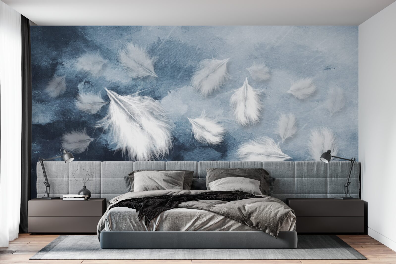 Fototapet pene moi albe ca zăpada