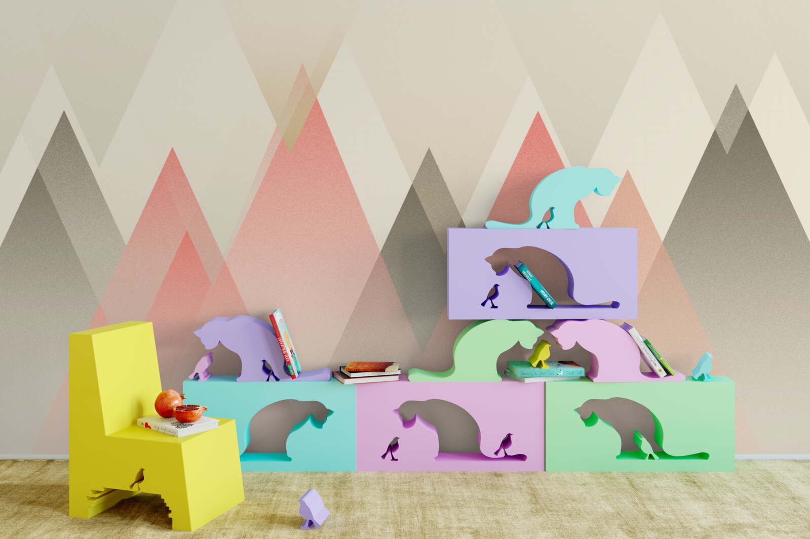 Fototapet pădure cețoasă în toamnă