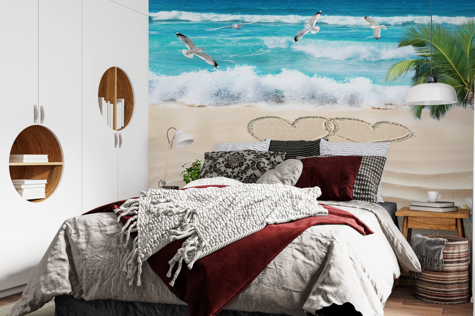 Fototapet palmieri și plajă la tropice