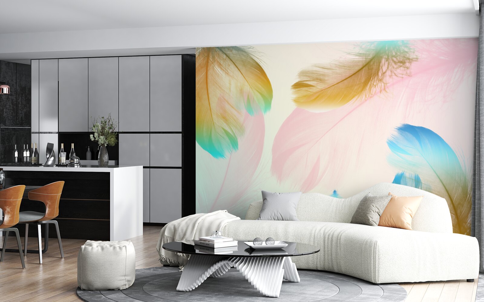 Fototapet pene pastelate