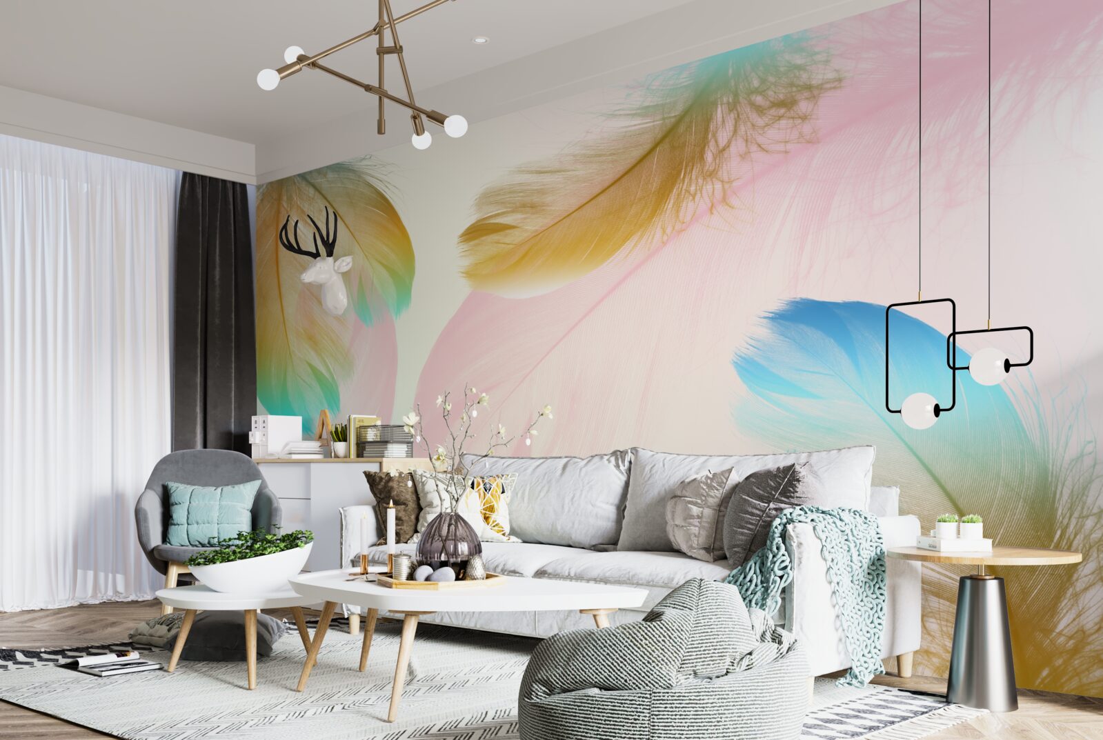 Fototapet pene pastelate