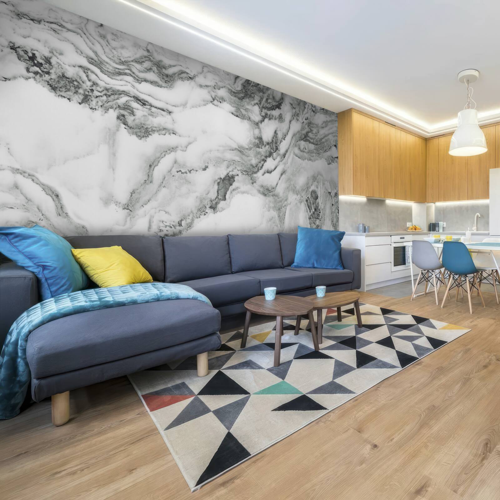 Fototapet marmură tradițională în alb și negru