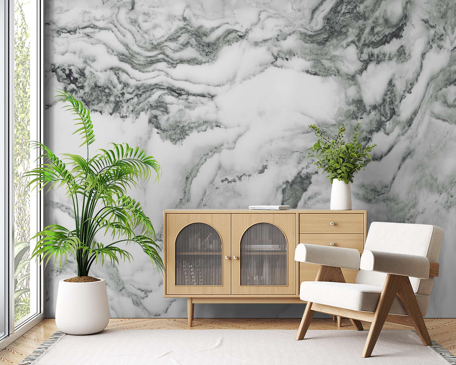 Fototapet marmură tradițională în alb și negru