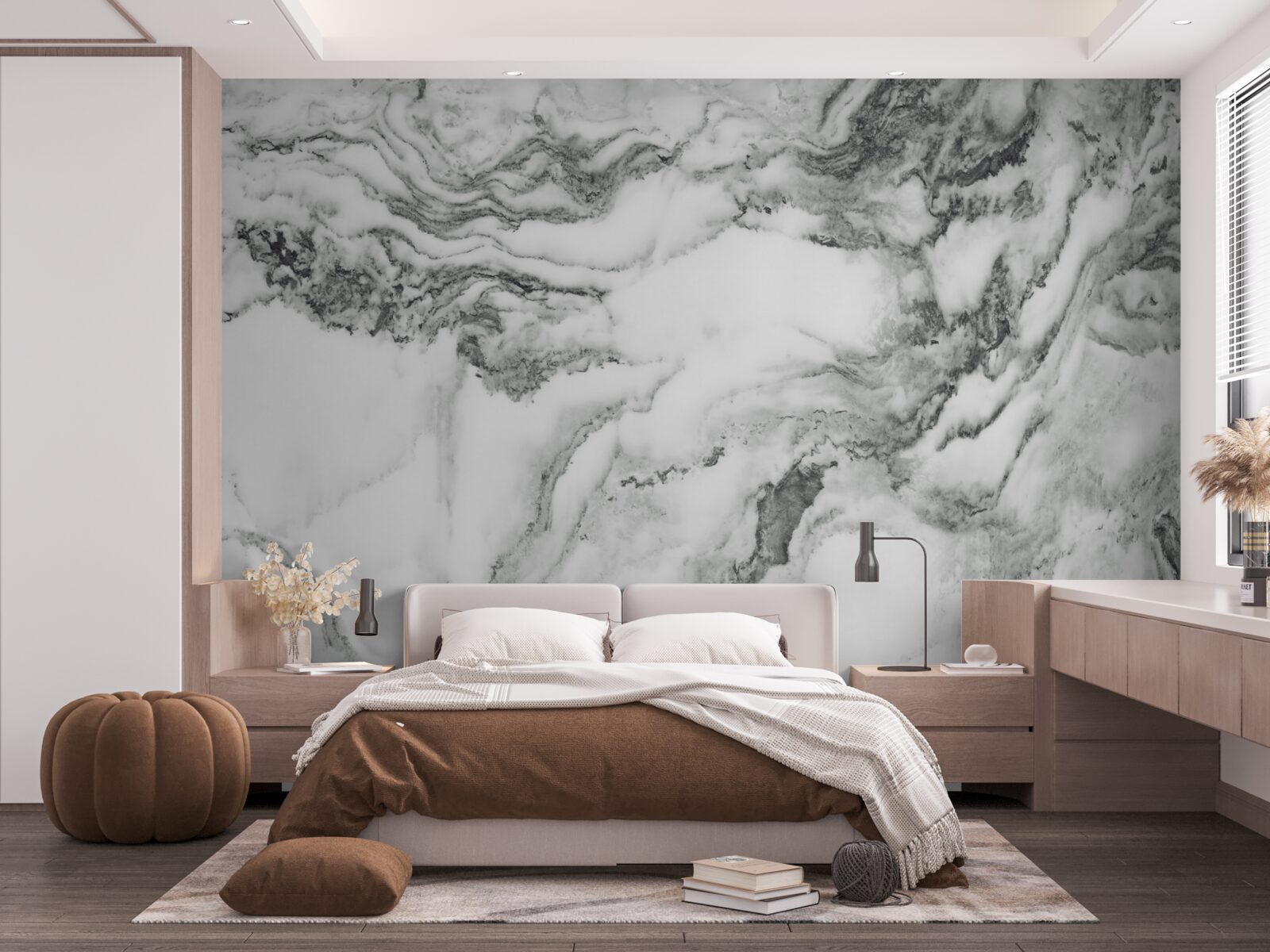 Fototapet marmură tradițională în alb și negru