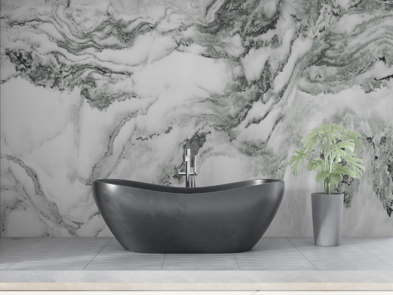 Fototapet marmură tradițională în alb și negru