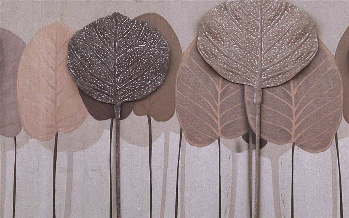 Fototapet pădure acoperită cu frunze de toamnă