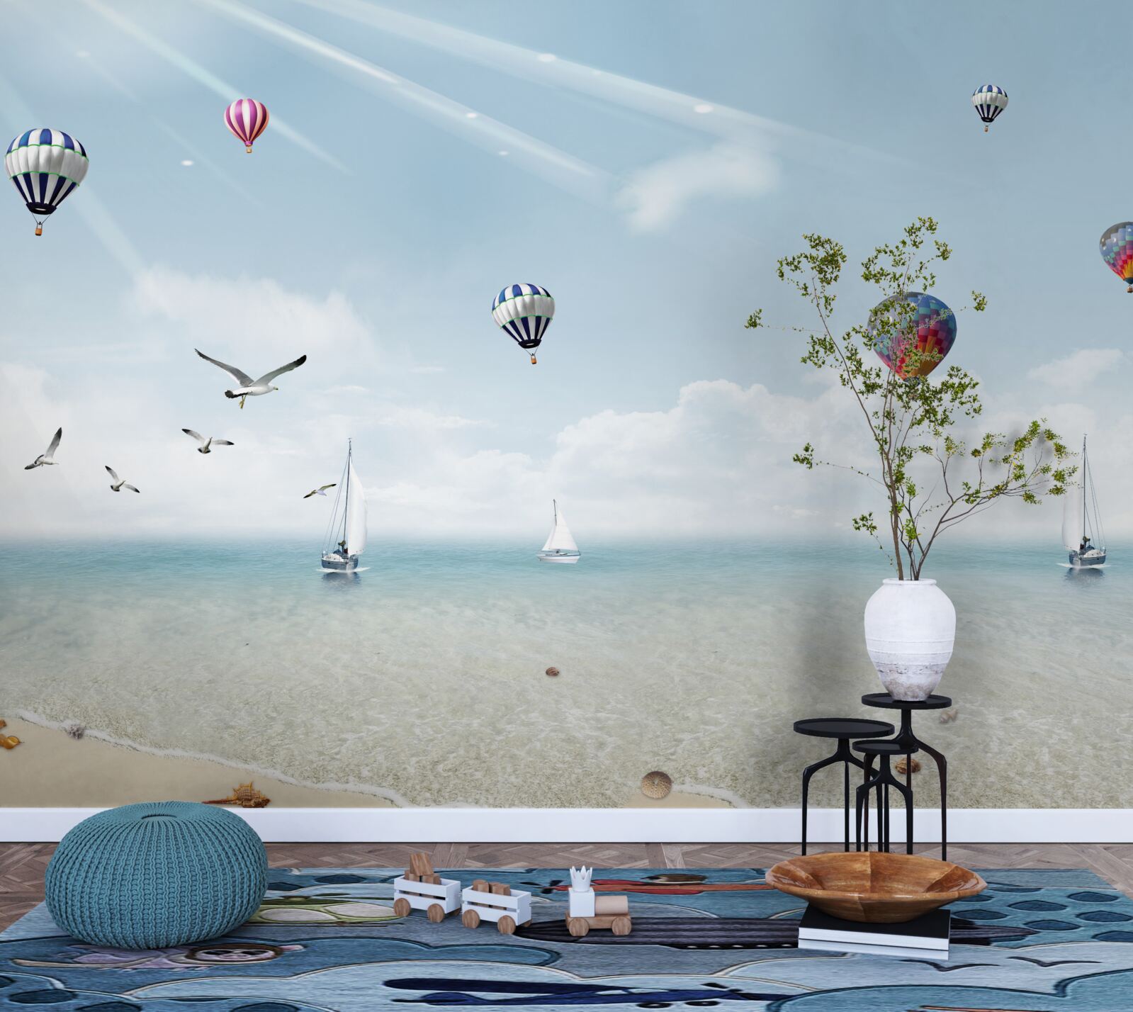 Fototapet o mare plină de baloane