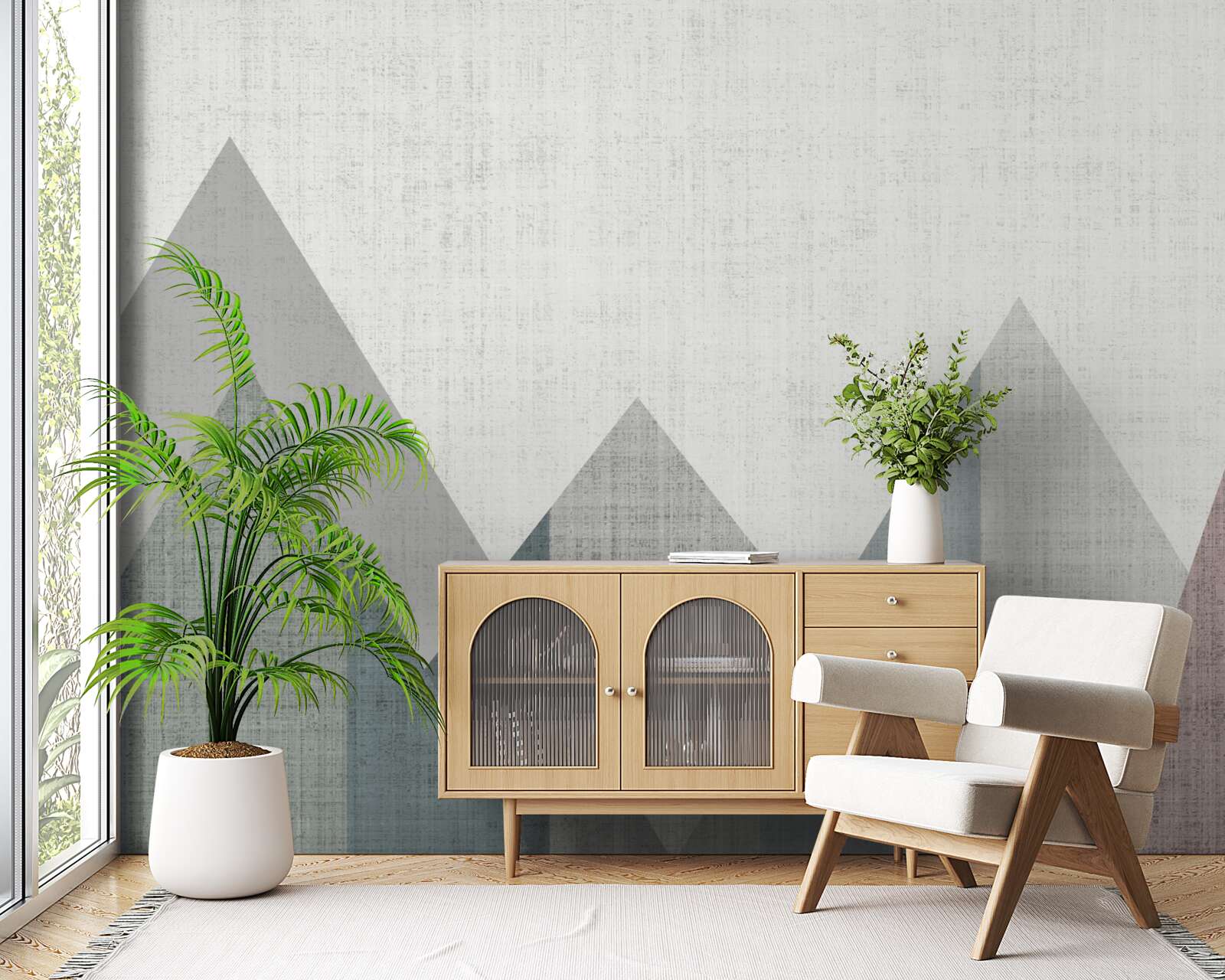 Fototapet vârfurile și culmile sunt scufundate în frig