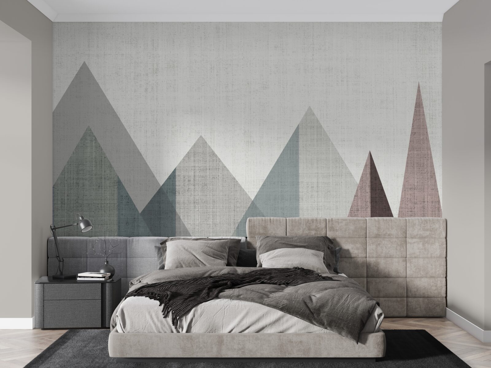 Fototapet vârfurile și culmile sunt scufundate în frig