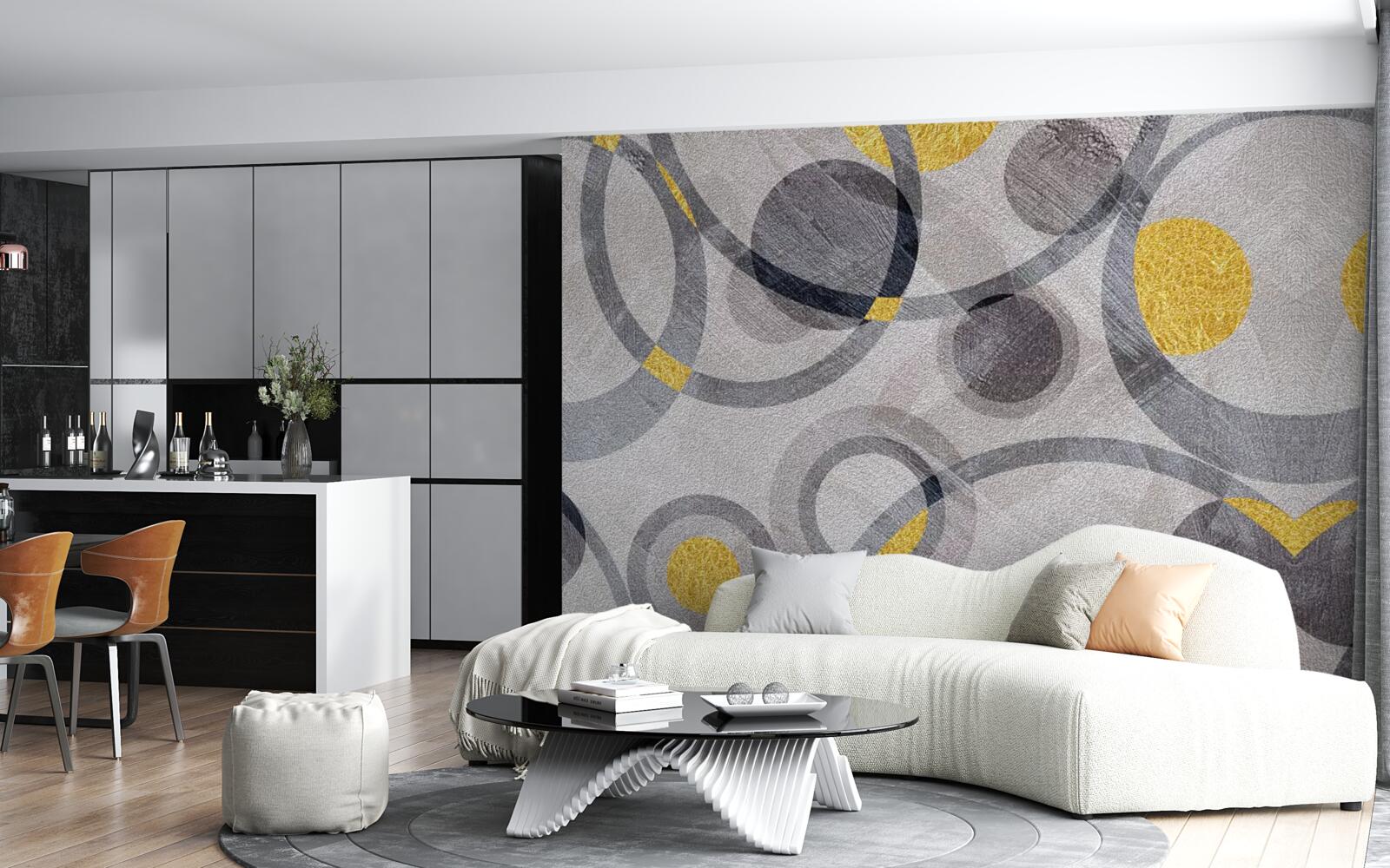 Fototapet cercuri și curbe circulare