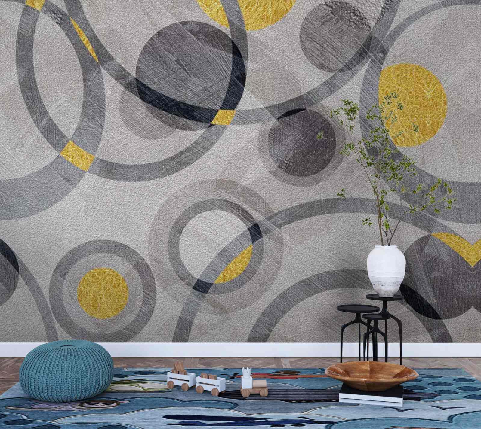 Fototapet cercuri și curbe circulare