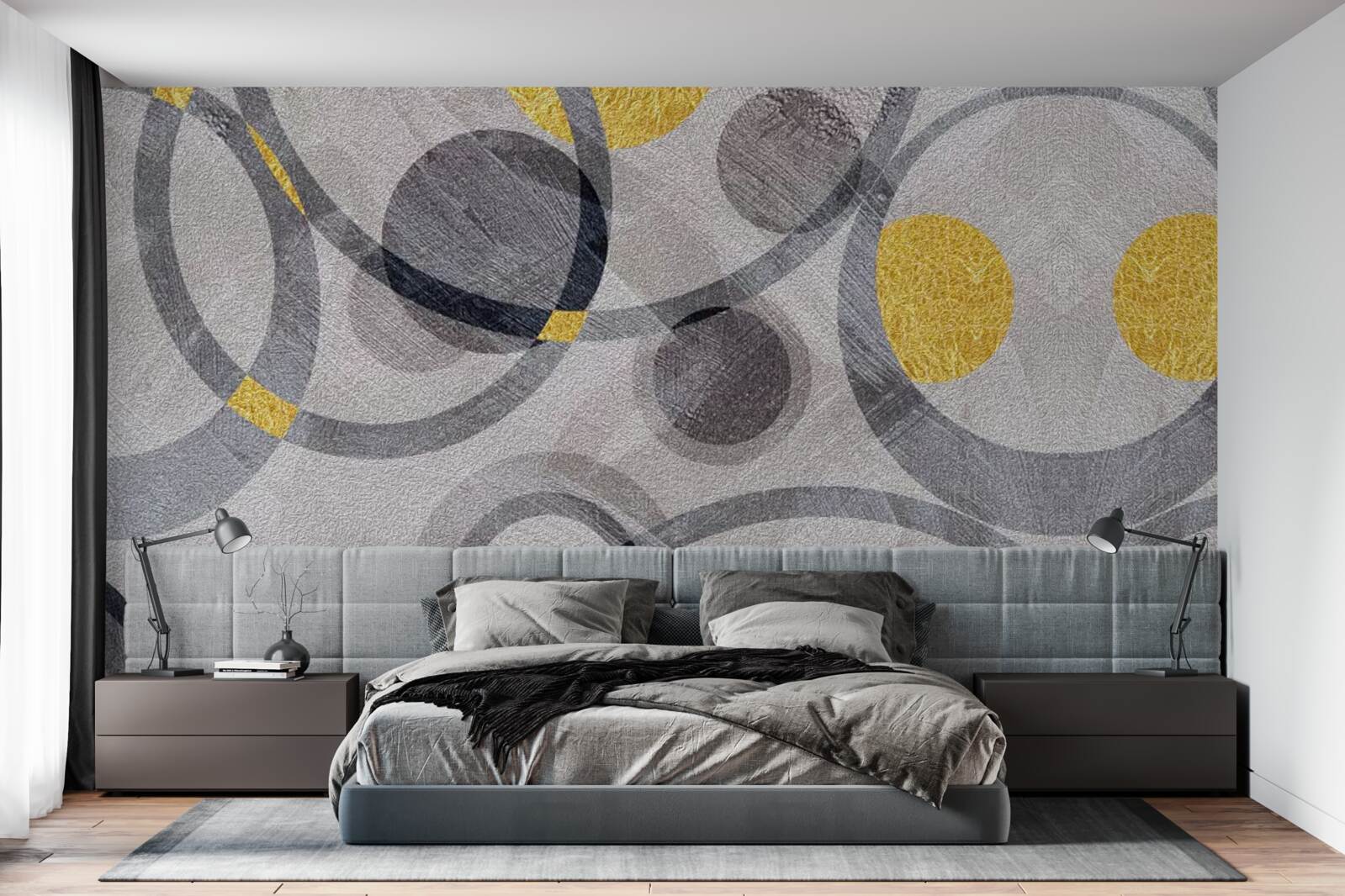 Fototapet cercuri și curbe circulare