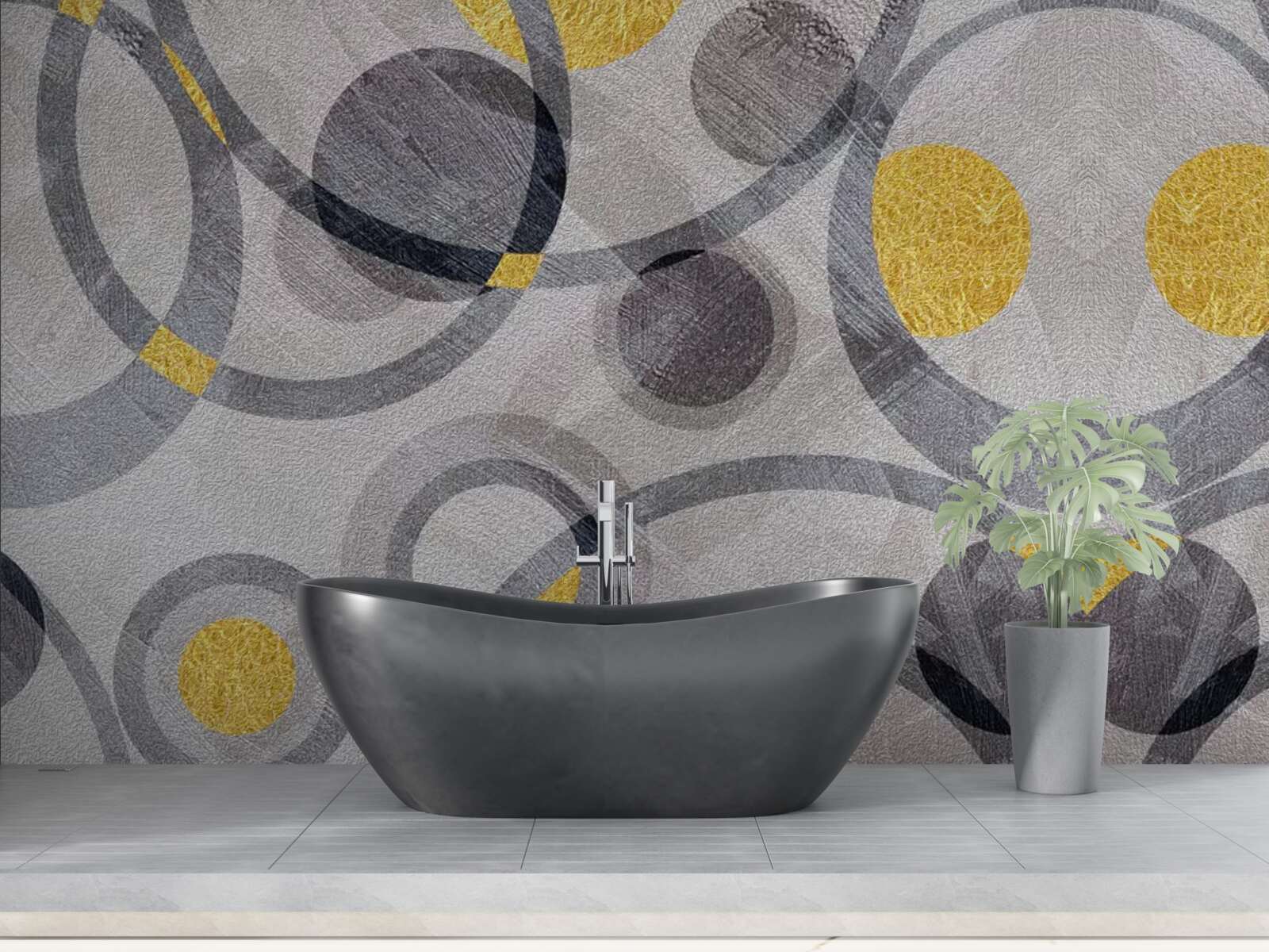 Fototapet cercuri și curbe circulare