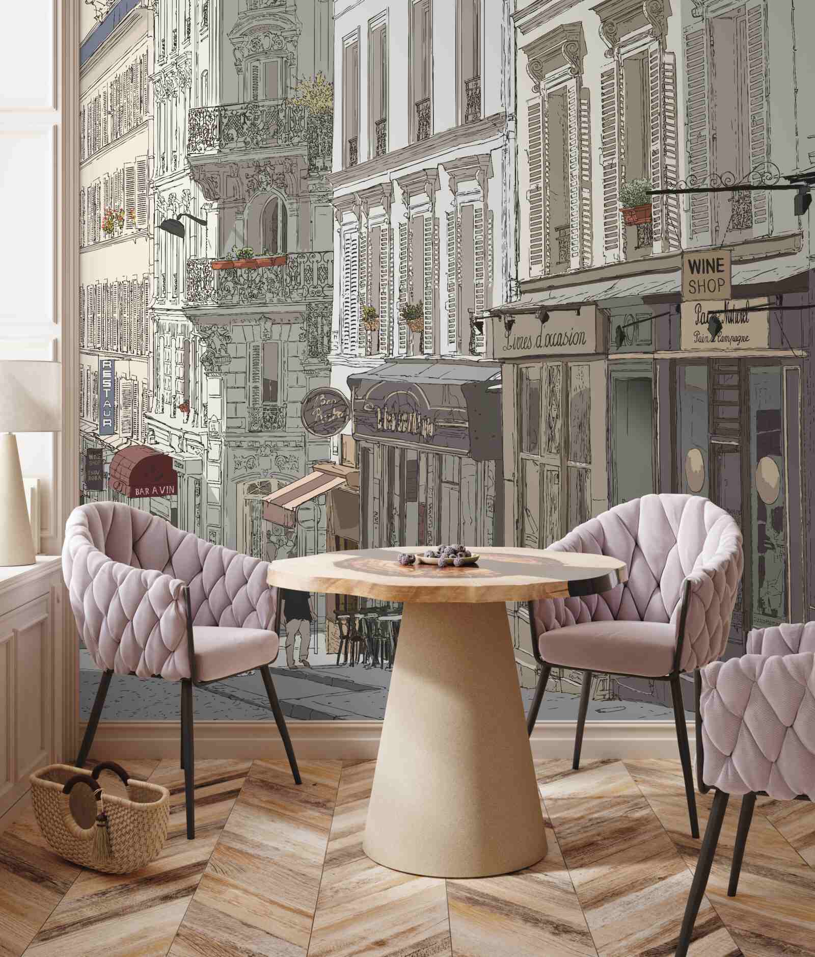 Fototapet imagine a străzii montmartre