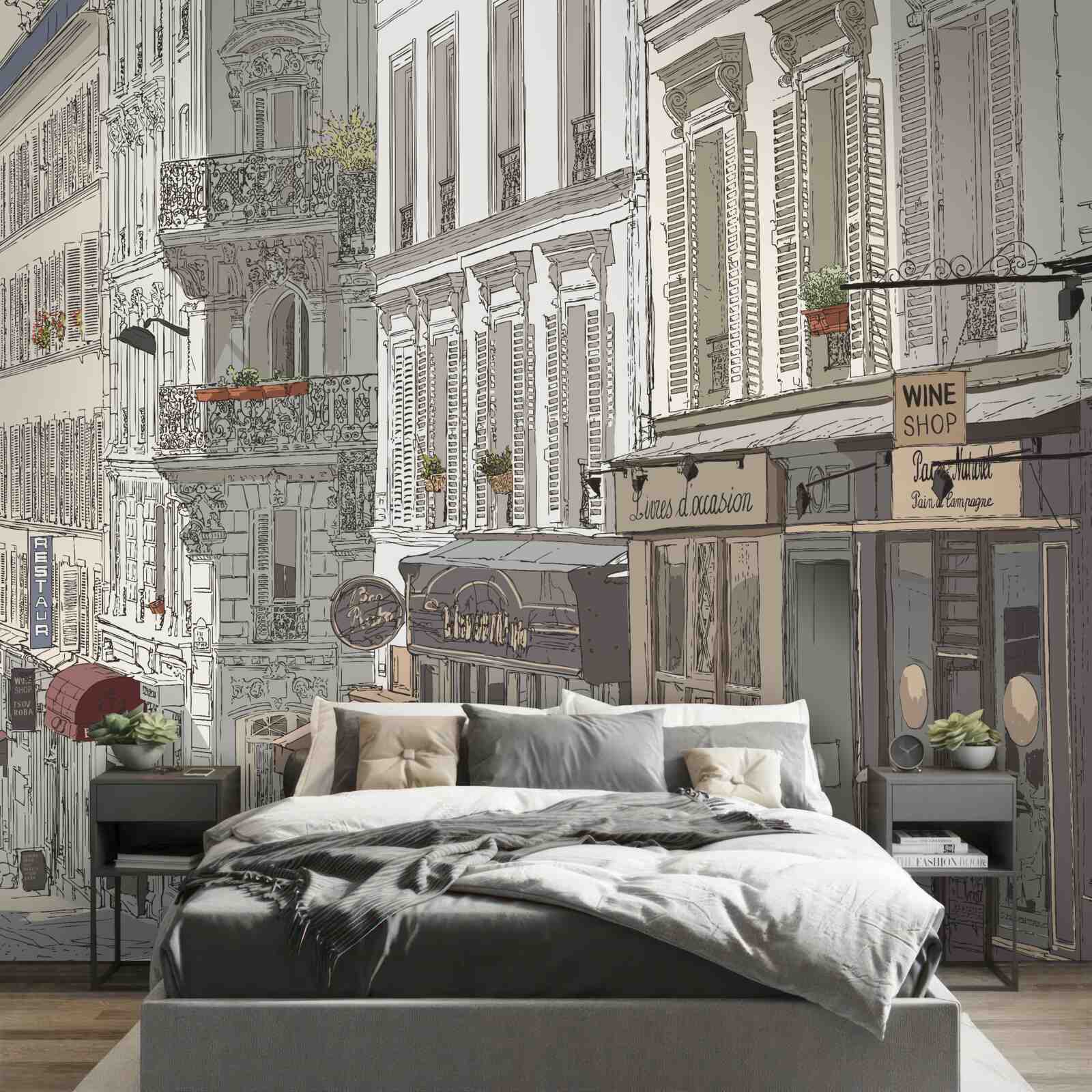 Fototapet imagine a străzii montmartre