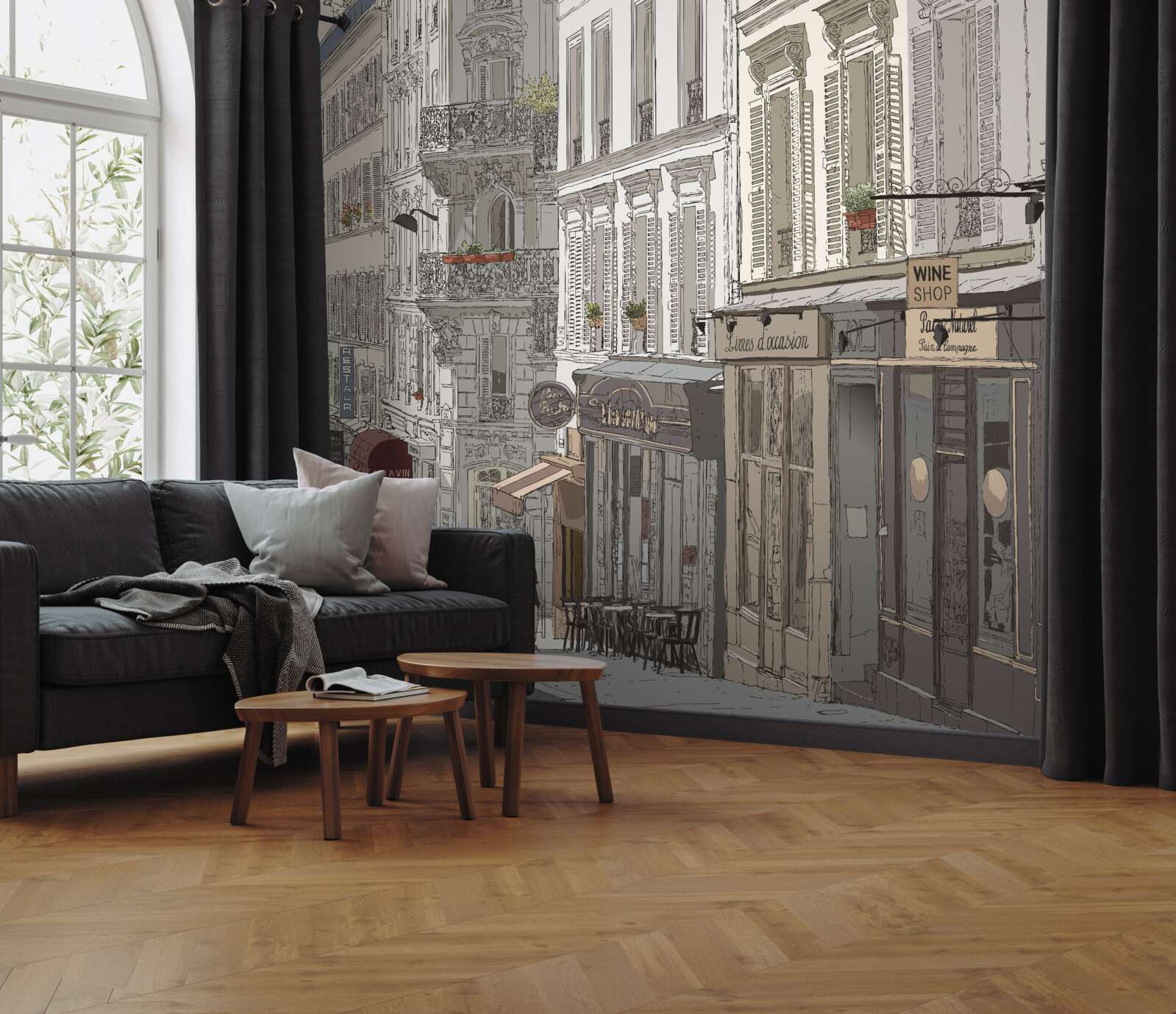 Fototapet imagine a străzii montmartre