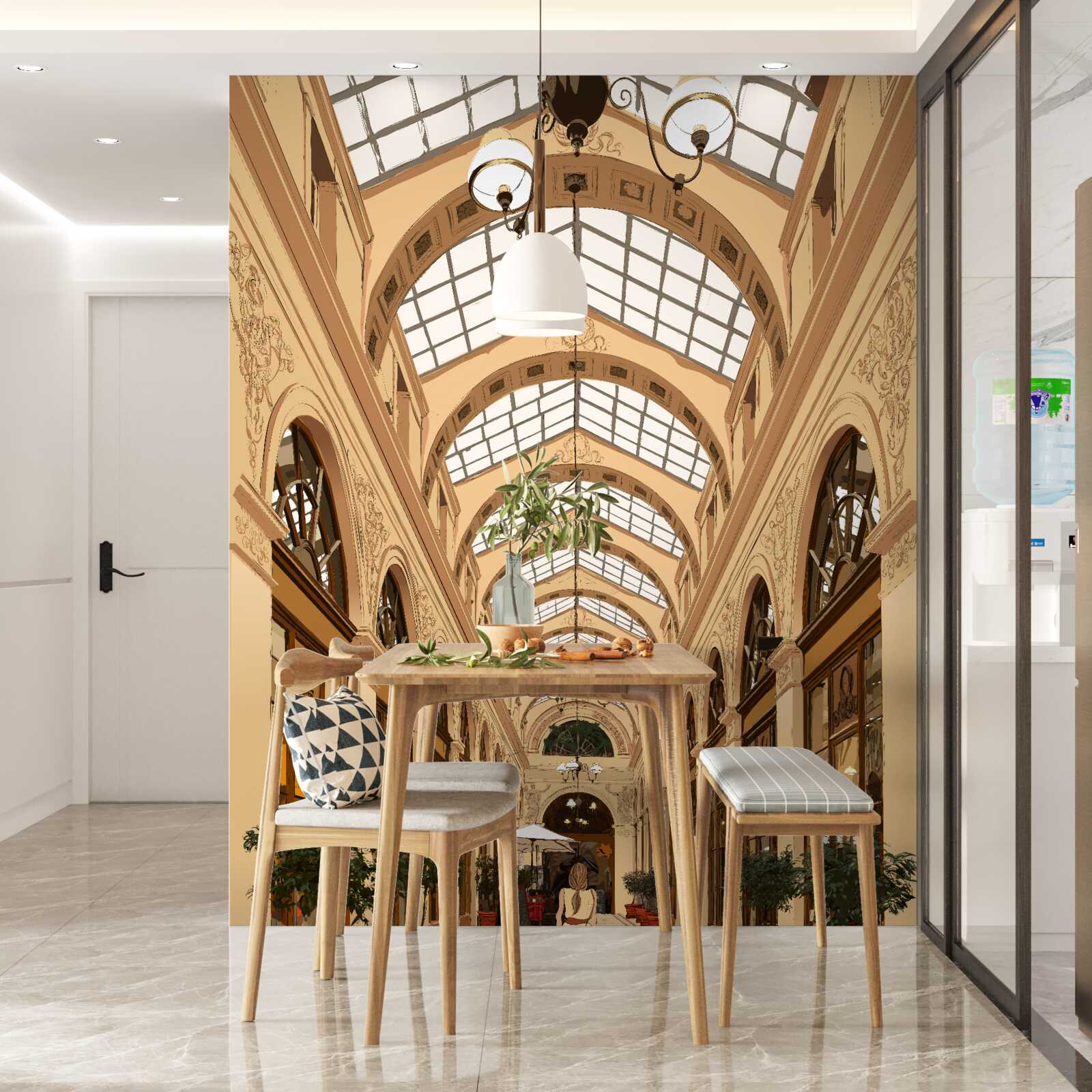 Fototapet coridor transparent