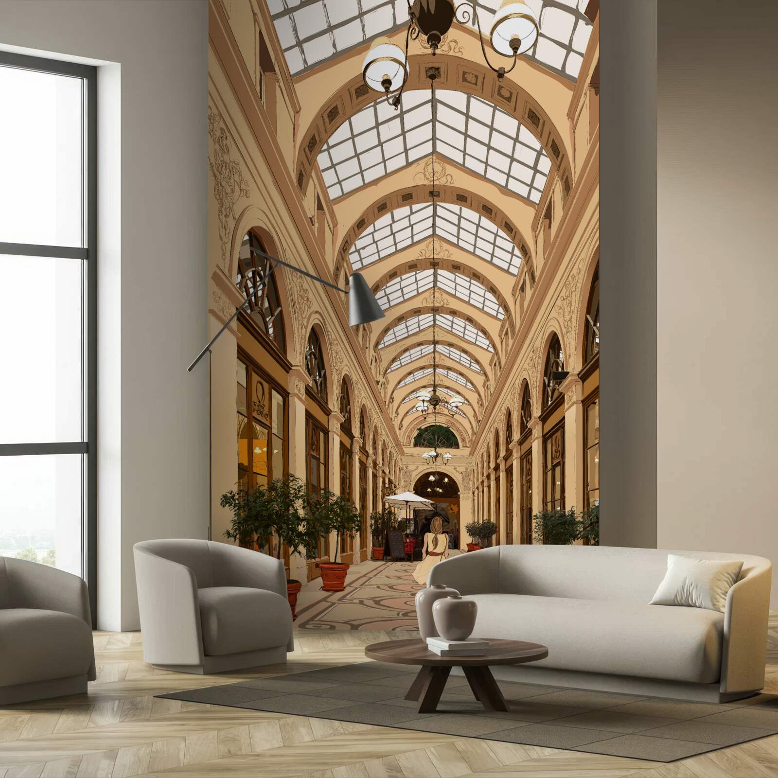 Fototapet coridor transparent