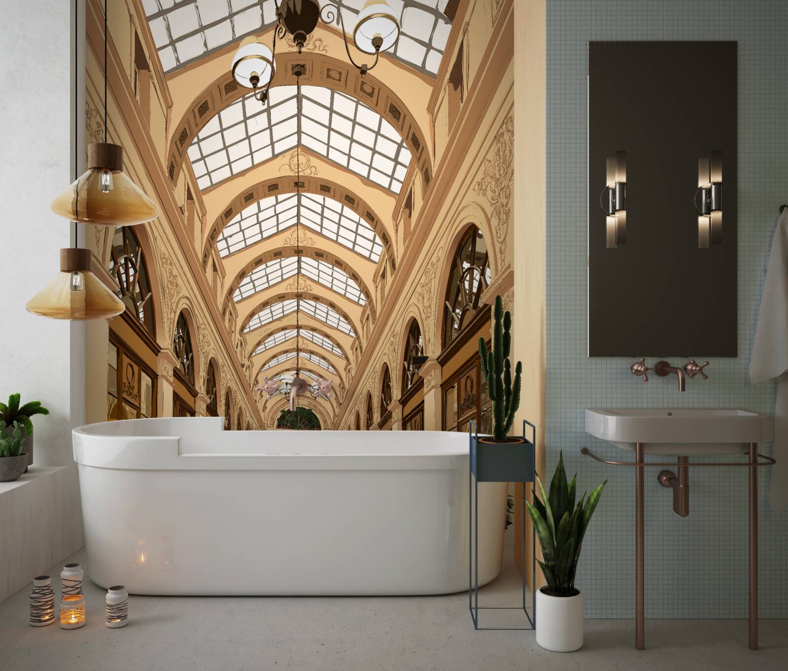 Fototapet coridor transparent