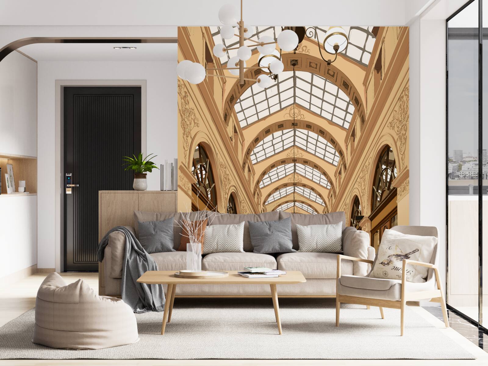 Fototapet coridor transparent