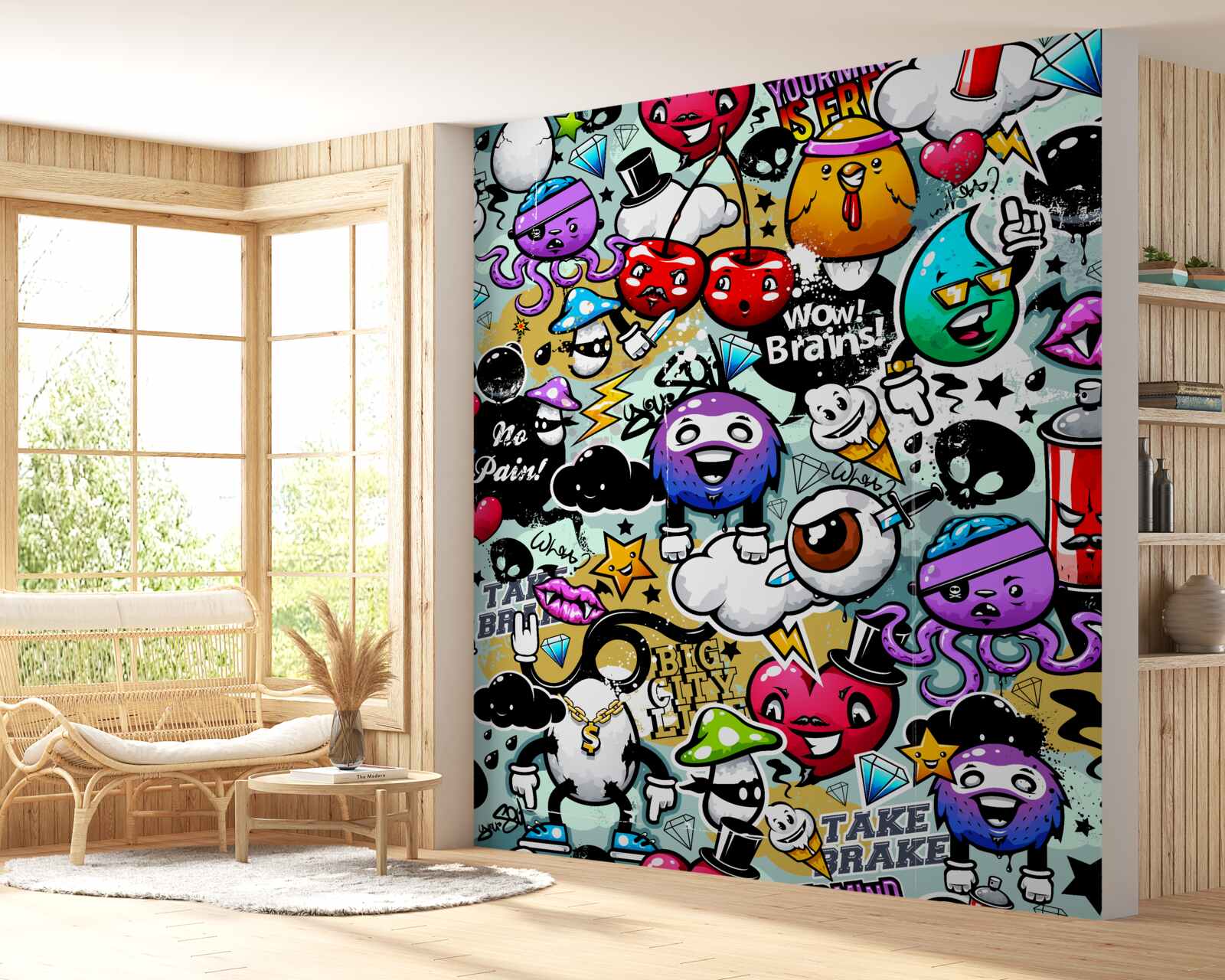 Fototapet artă stradală vibrantă