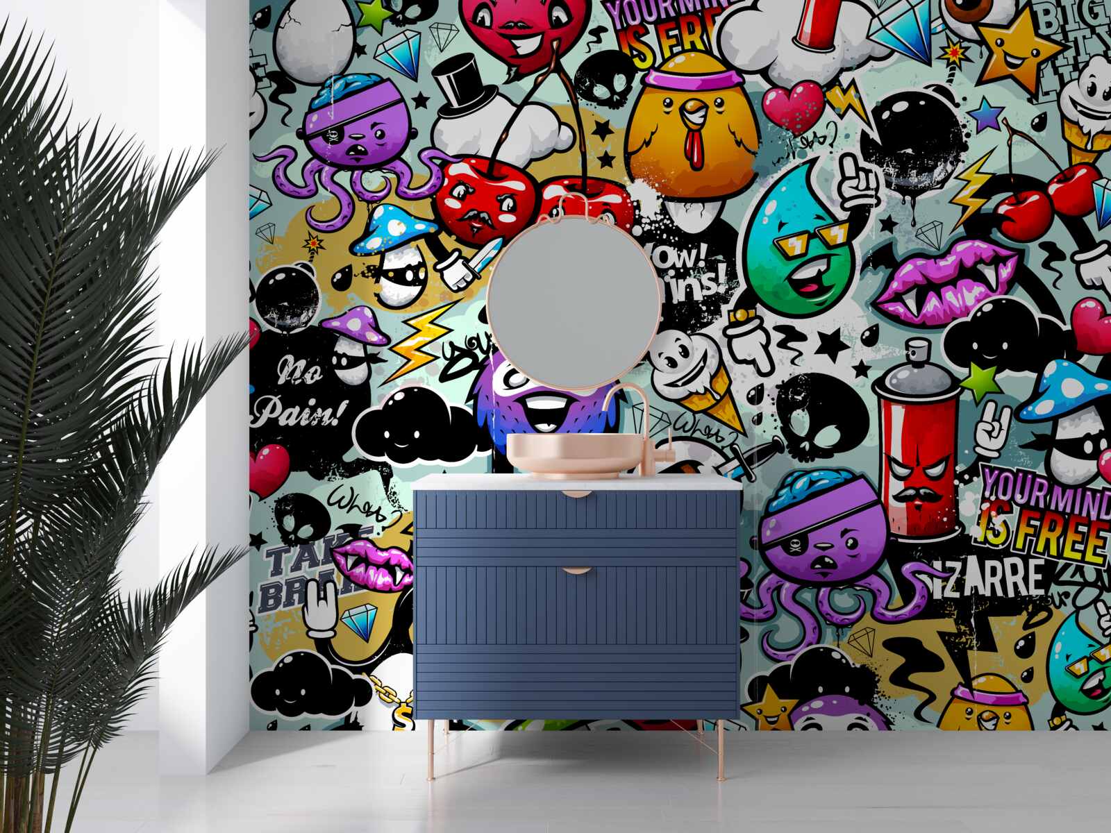 Fototapet artă stradală vibrantă