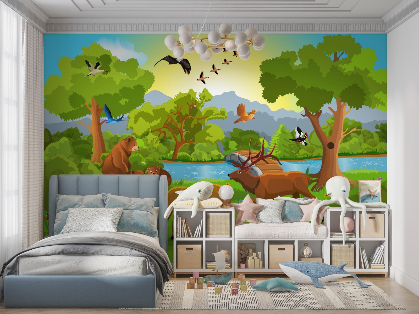 Fototapet creaturi pe pajiște