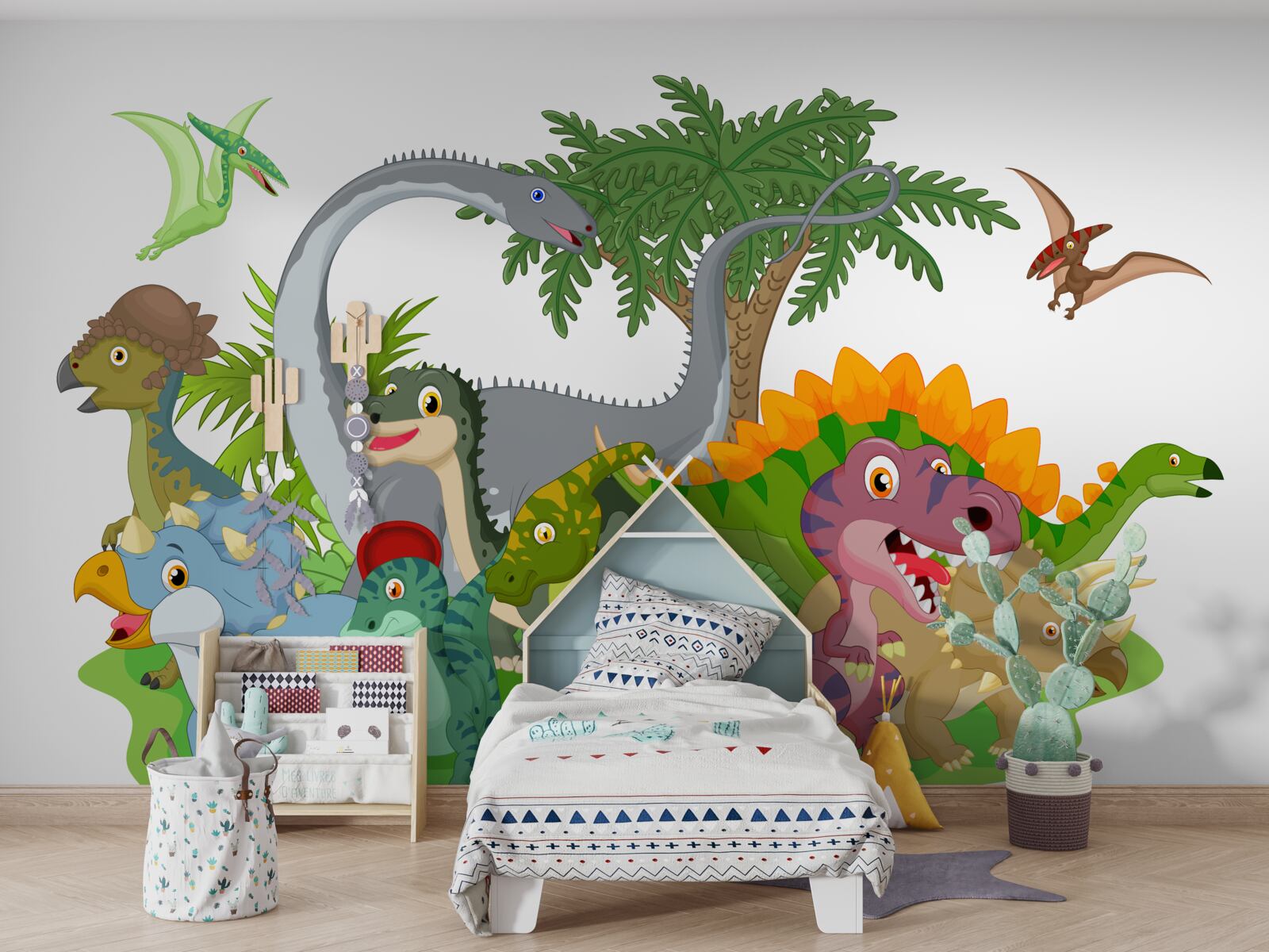 Fototapet dinozauri cu zâmbete