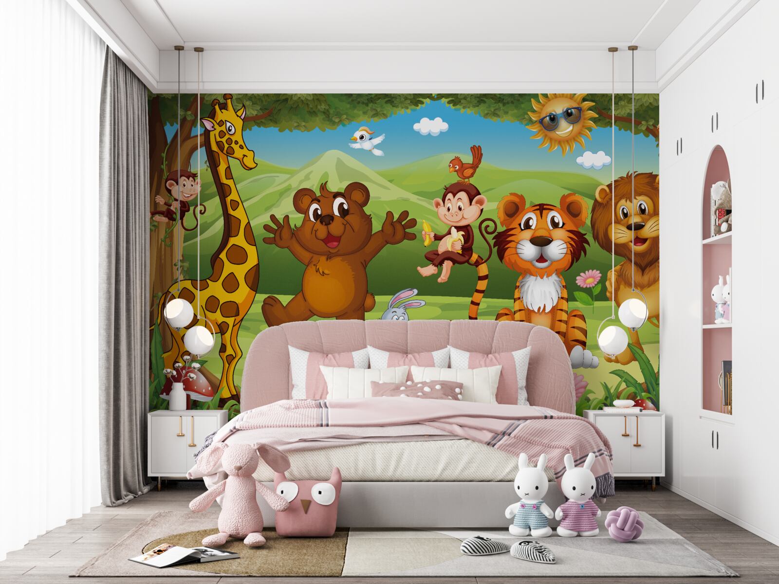 Fototapet animale pe pajiște