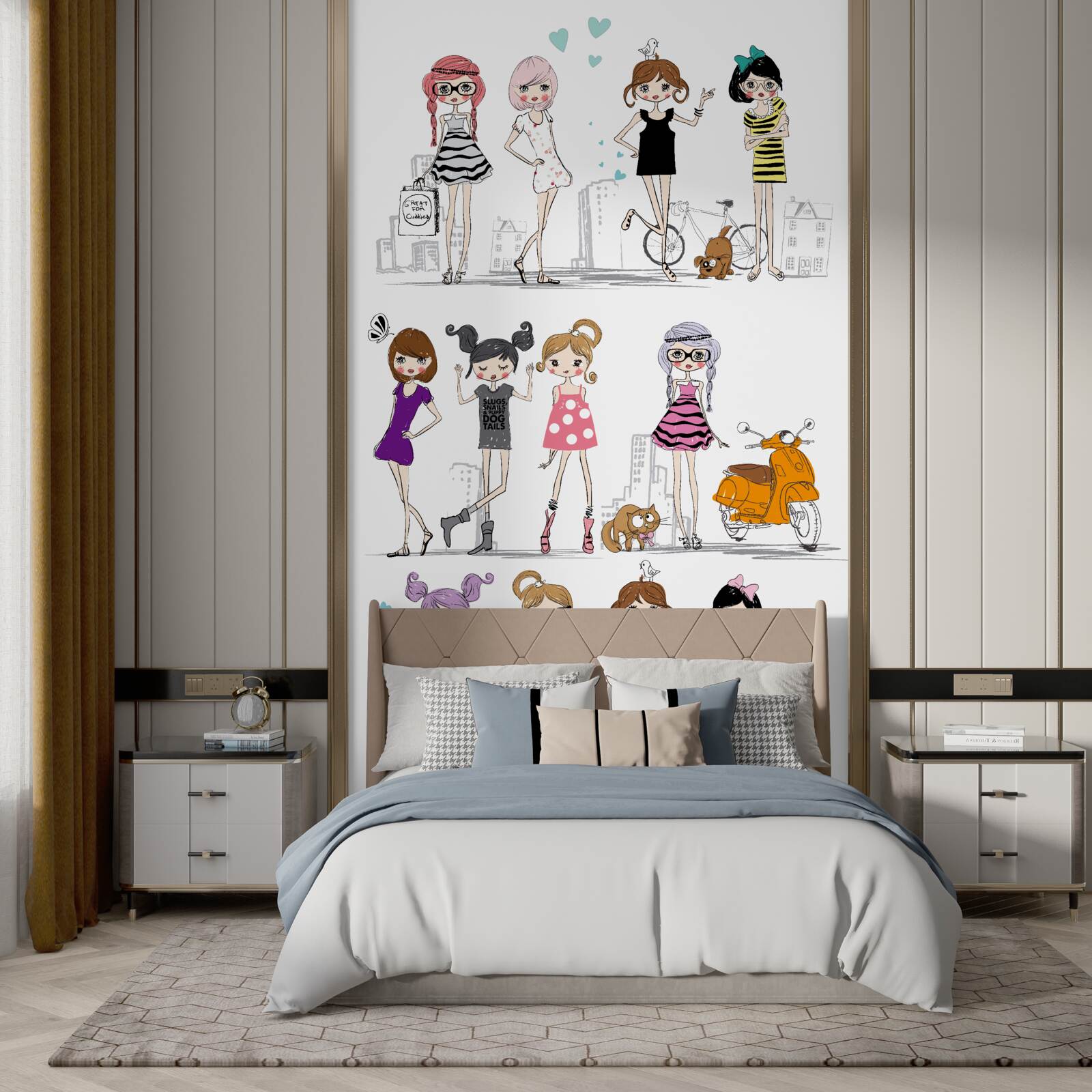 Fototapet animat fete elegante