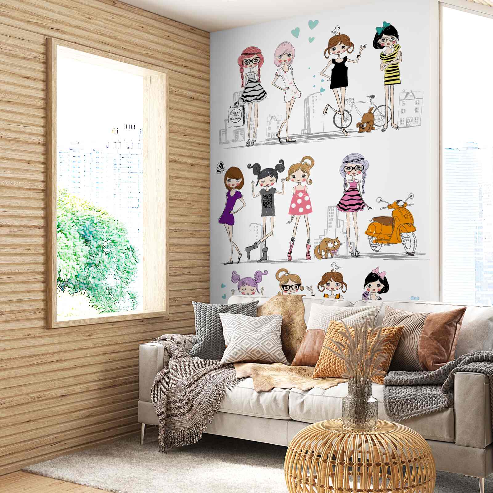 Fototapet animat fete elegante