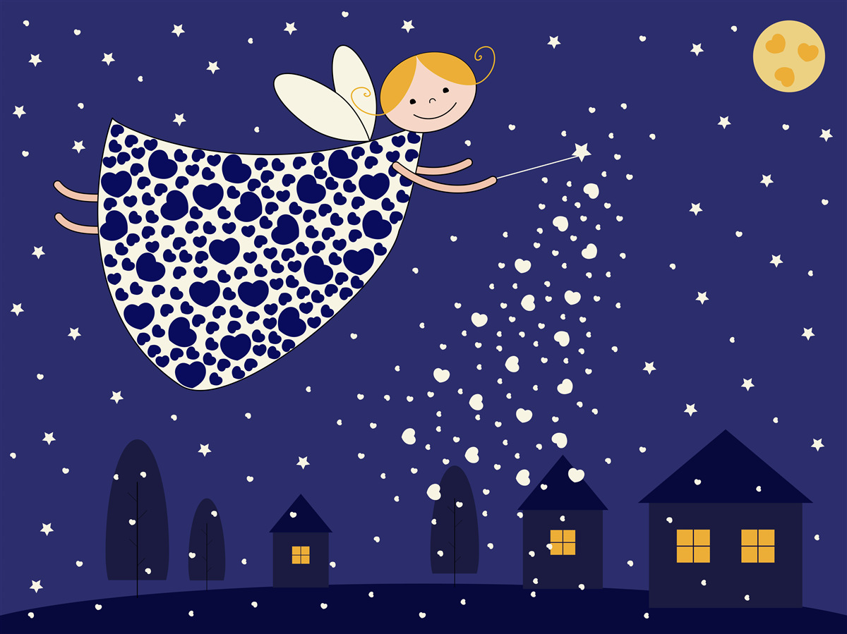 Fototapet vrăjitoare în spațiul nopții