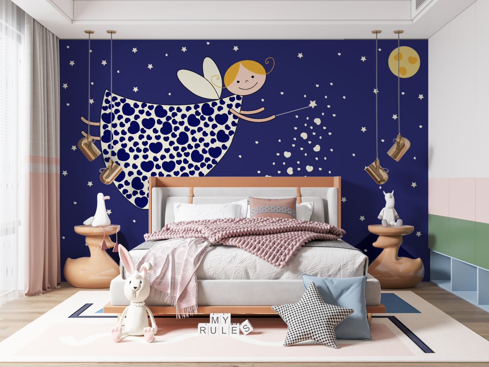 Fototapet vrăjitoare în spațiul nopții