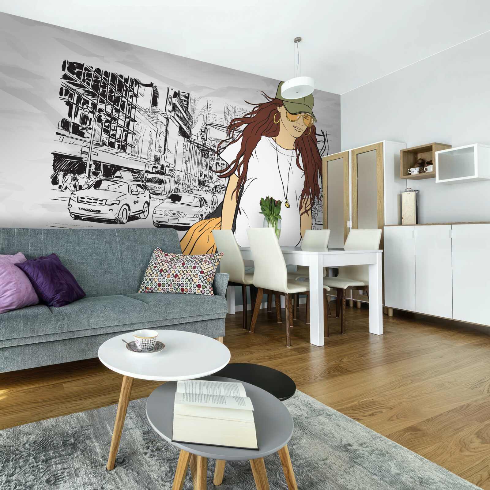 Fototapet fată elegantă și atractivă