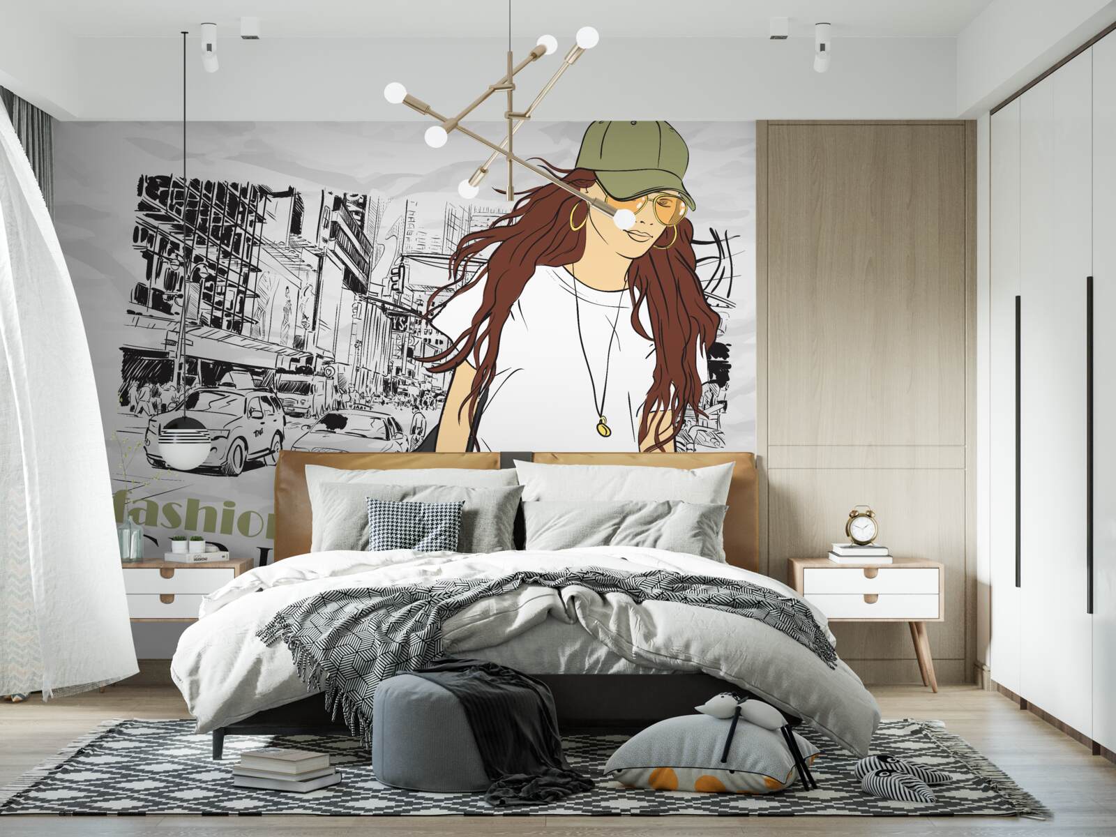 Fototapet fată elegantă și atractivă