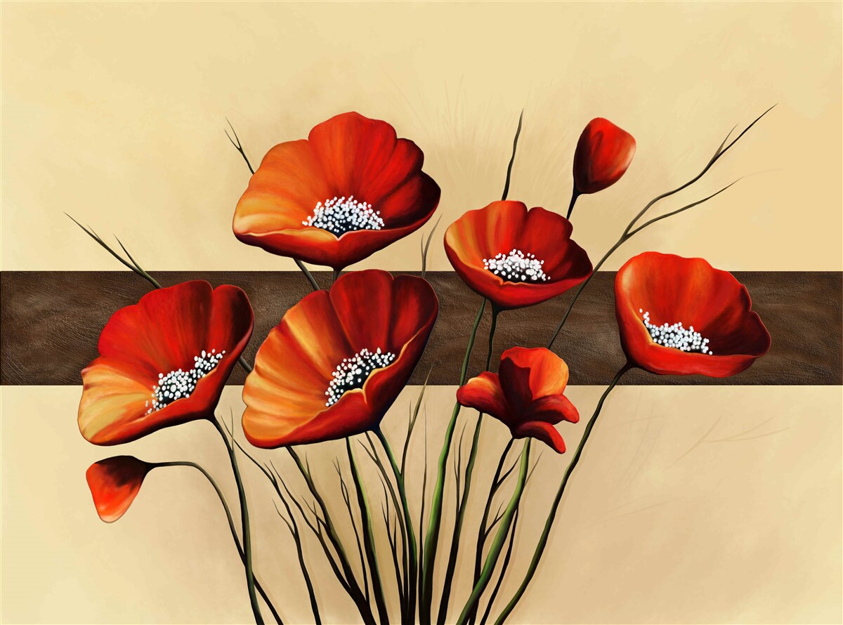 Fototapet set de maci stacojii frumoși