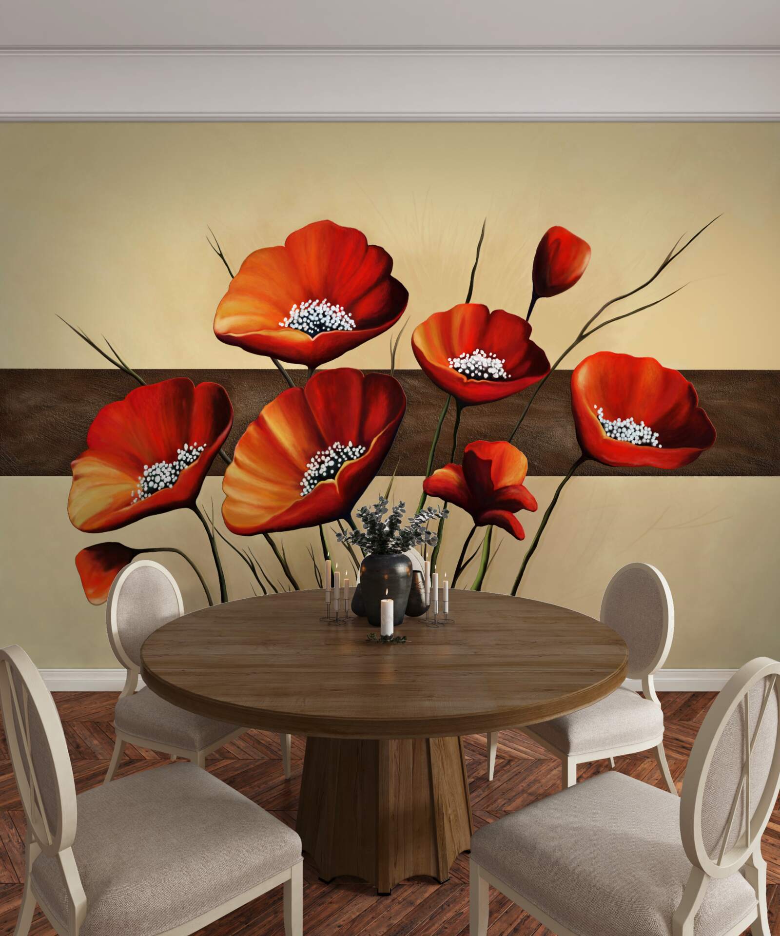 Fototapet set de maci stacojii frumoși