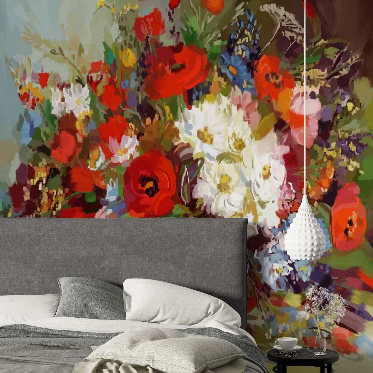 Fototapet compoziția florilor colectate de pe pajiștile de vară