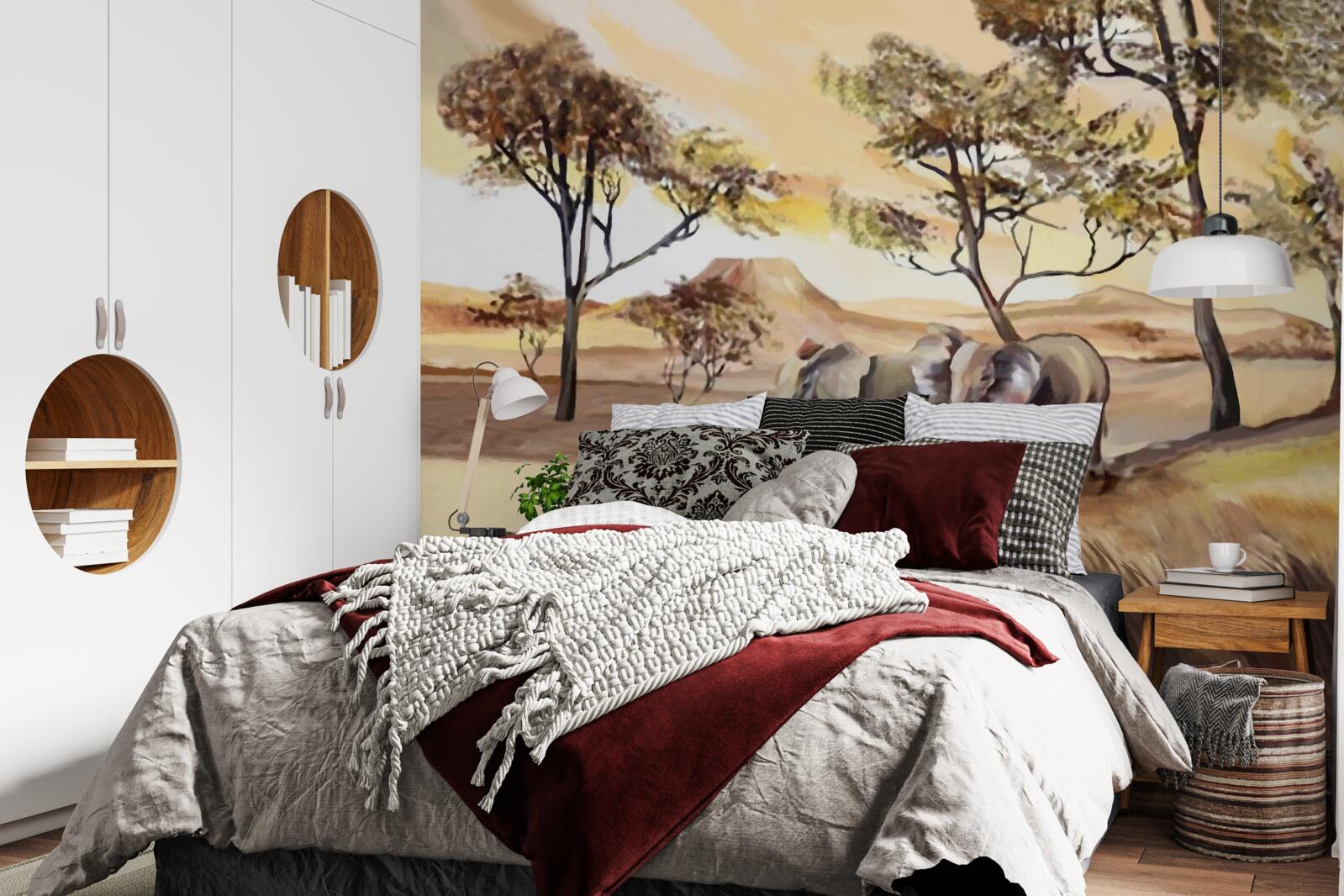 Fototapet excursie de familie elefant