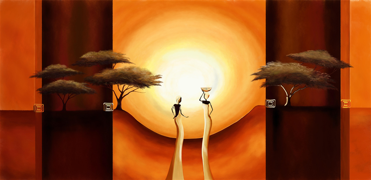 Fototapet apus de soare în africa