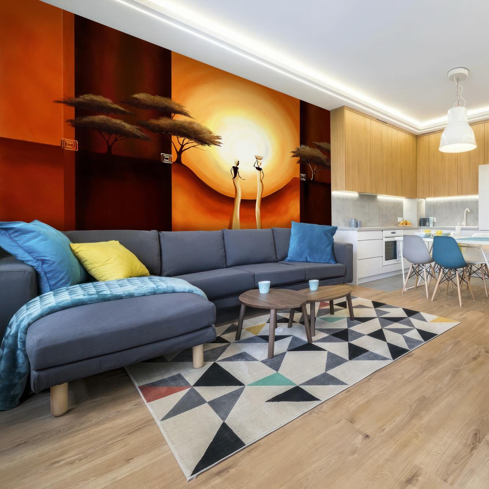 Fototapet apus de soare în africa