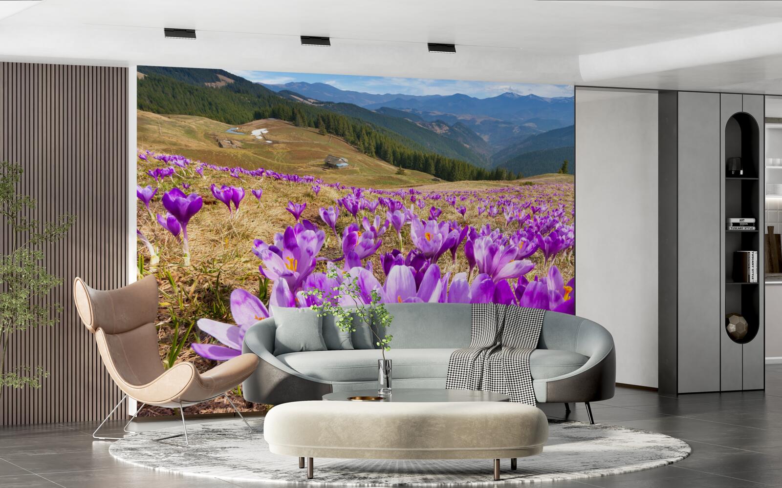 Fototapet crosele de munte sunt mov