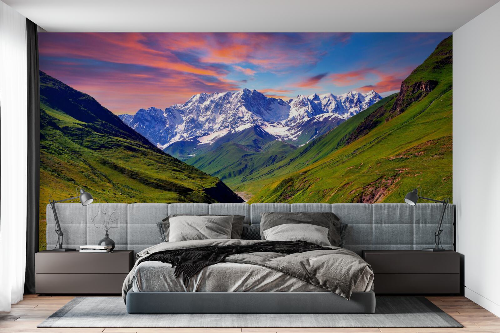 Fototapet cale fermecătoare prin vârfurile munților