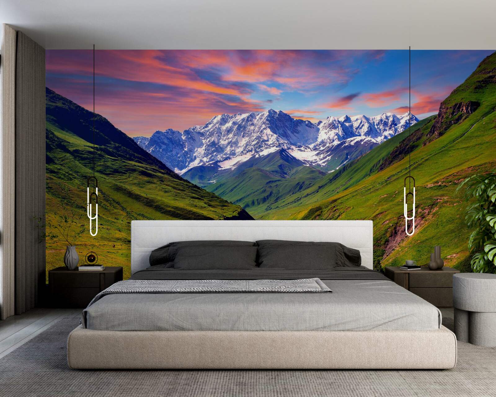 Fototapet cale fermecătoare prin vârfurile munților