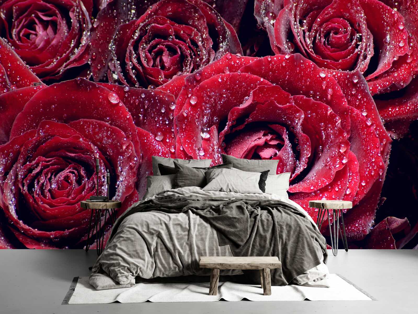 Fototapet flori cărămizii după o ploaie